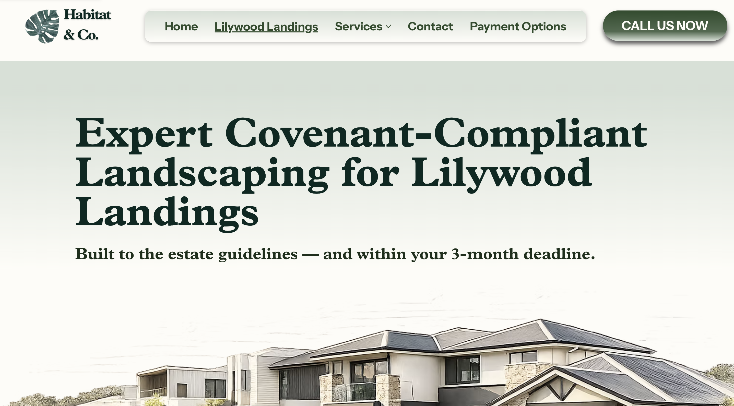 Habitat & Co landscaping website