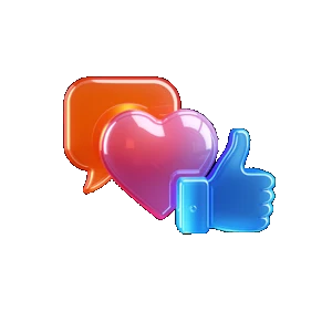 Social media 3D icon