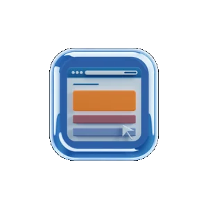 Website design 3D icon